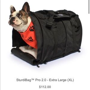 Sturdibag 2.0 pet carrier. XL. Black.